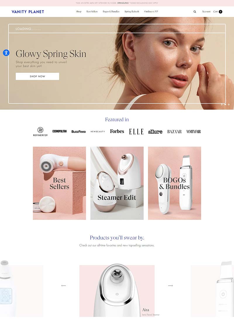 Vanity Planet 美国多功能清洁仪品牌网站