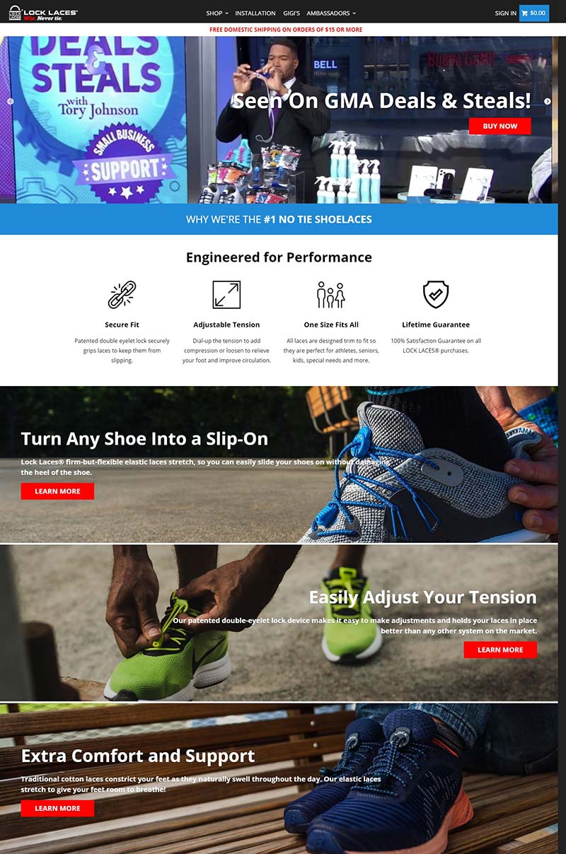 Lock Laces 美国速扣鞋品牌购物网站
