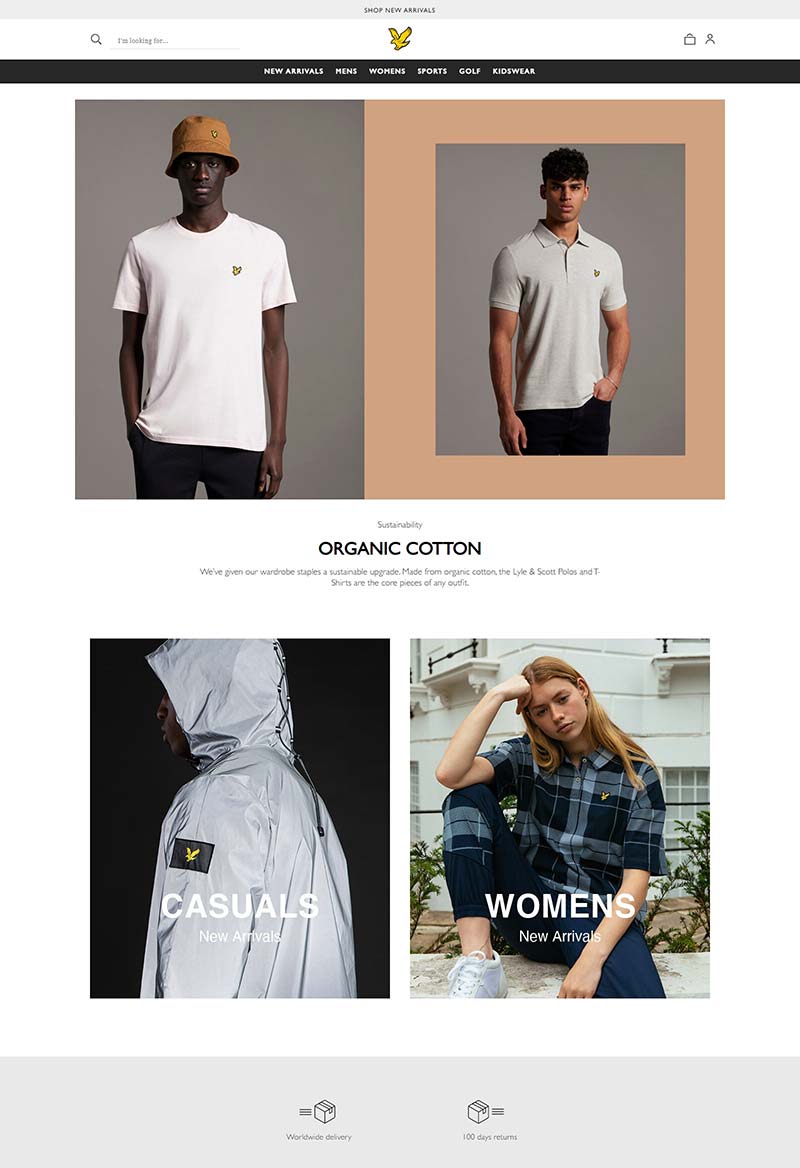 Lyle & Scott 苏格兰金鹰-英国皇室御用服饰品牌网站
