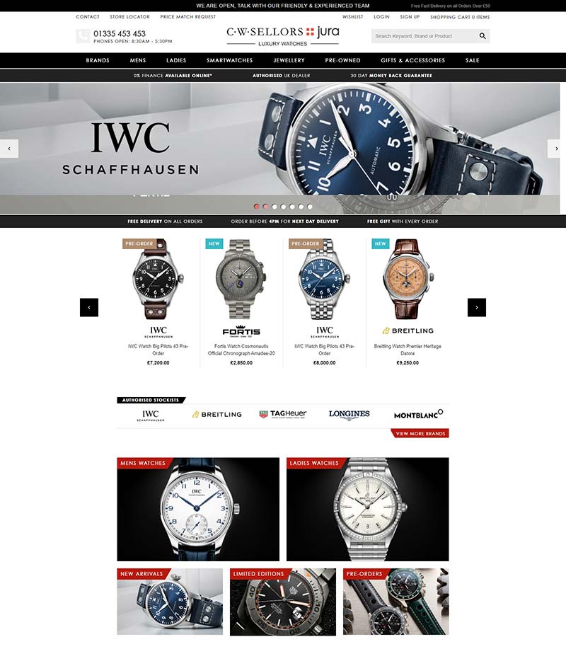 Jura watches 英国奢侈品手表购物网站