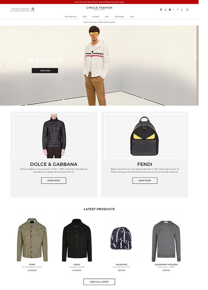 Circle Fashion 英国设计师服饰品牌购物网站