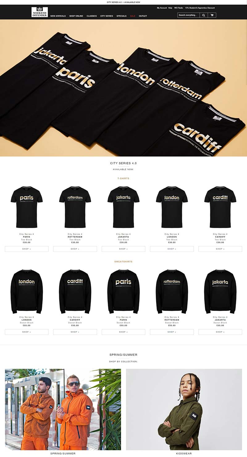 Weekend Offender	英国快时尚男装品牌网站
