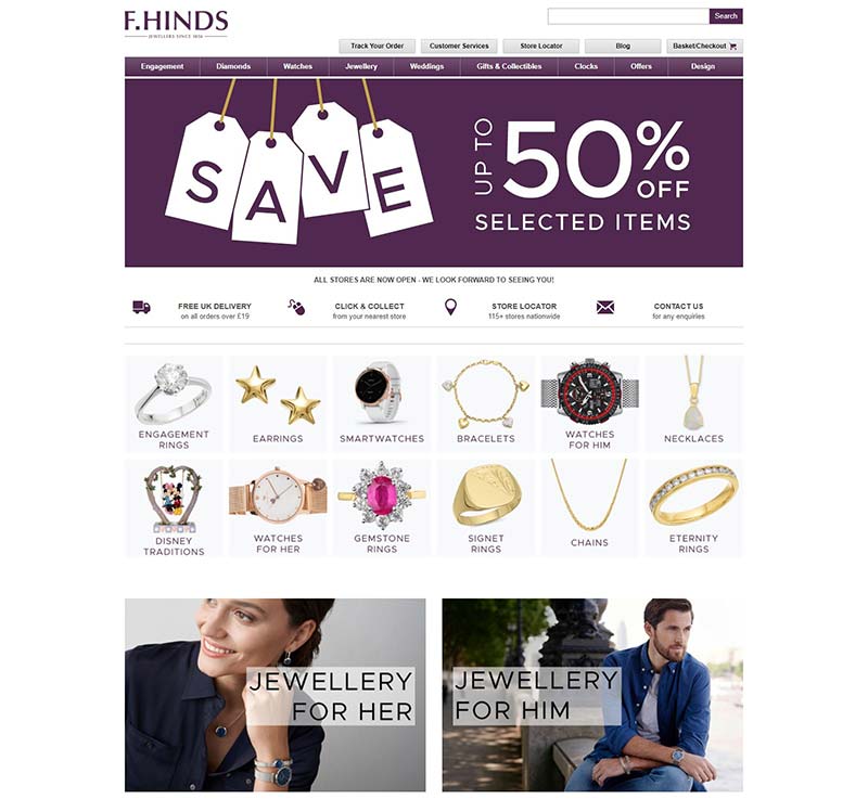 F.Hinds 英国百年珠宝品牌购物网站