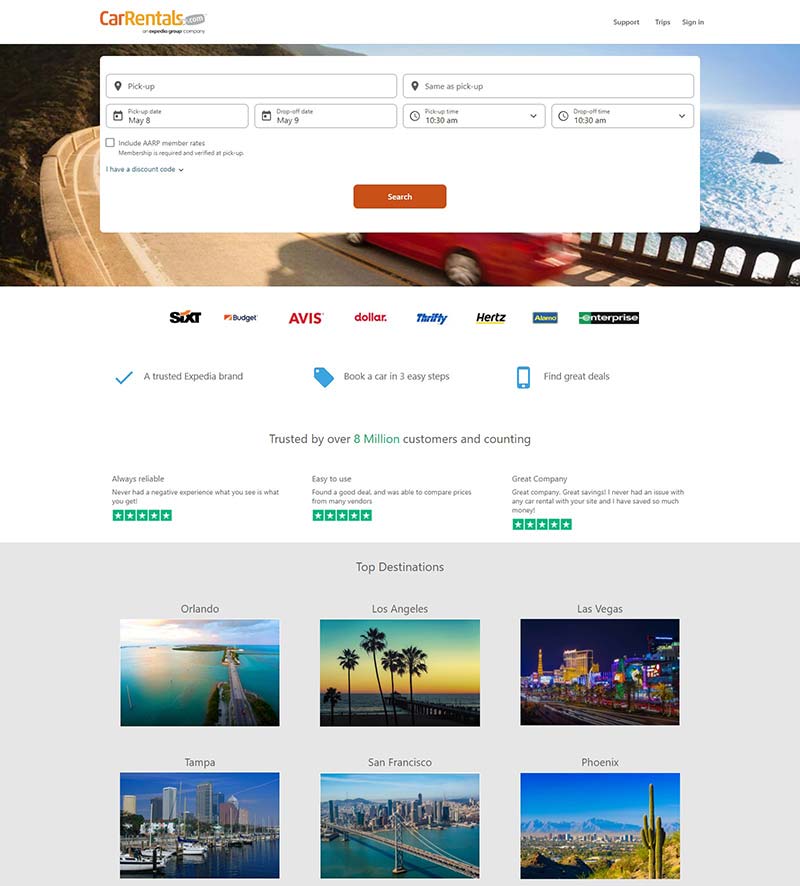Car Rentals 希腊国际性租车预订网站