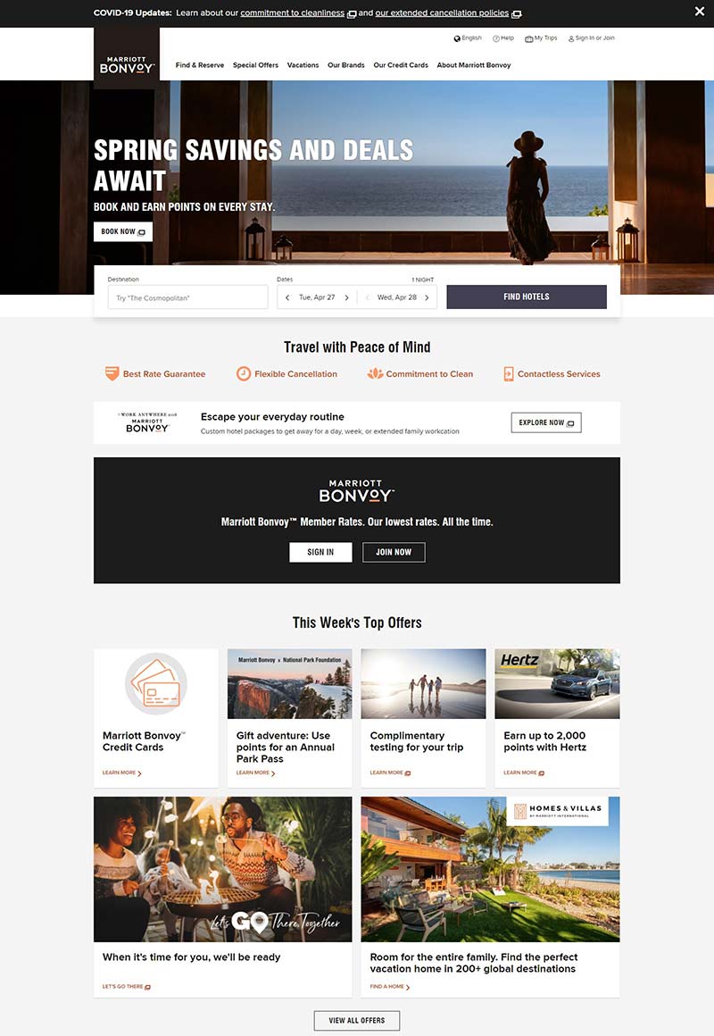 Marriott RU 万豪国际酒店俄罗斯官网