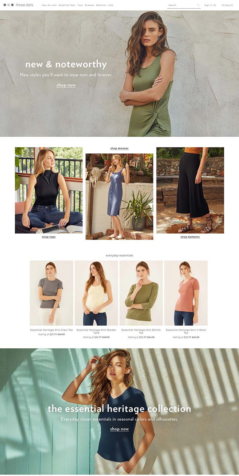 Three Dots 美国时尚女装品牌购物网站