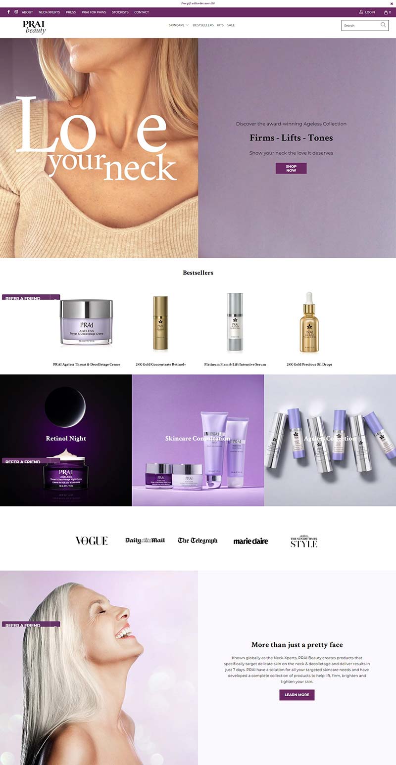 PRAI Beauty UK 美国护肤化妆品英国官网