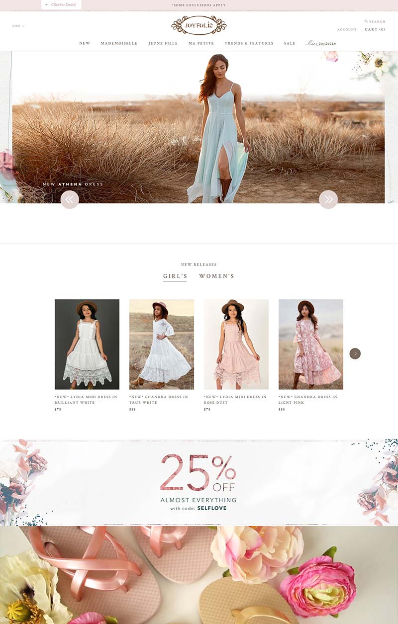 Joyfolie 美国母女时尚品牌购物网站