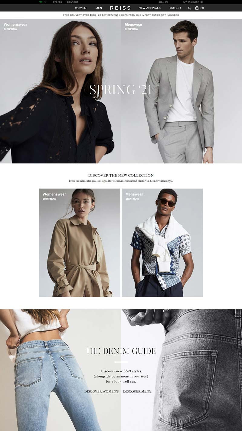 REISS UK 蕊丝-英国时尚服饰品牌官网