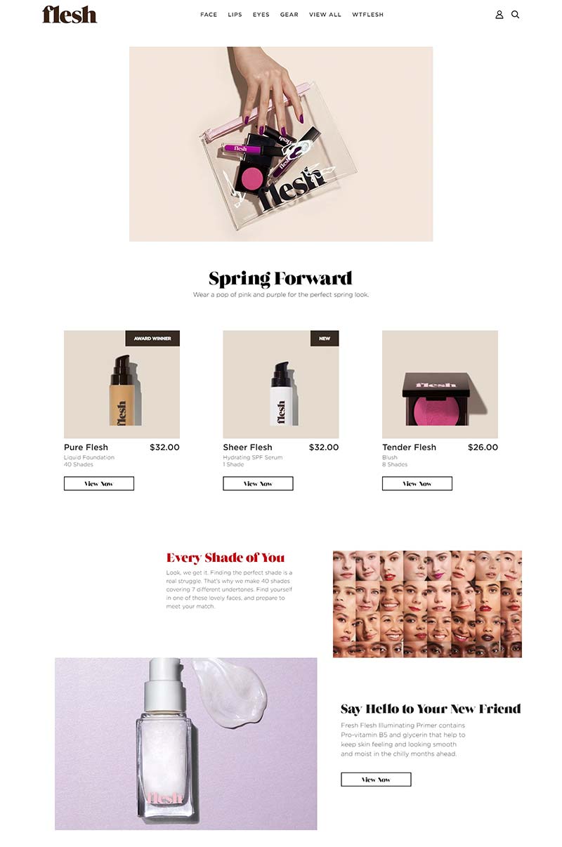 Flesh Beauty 美国品牌彩妆购物网站