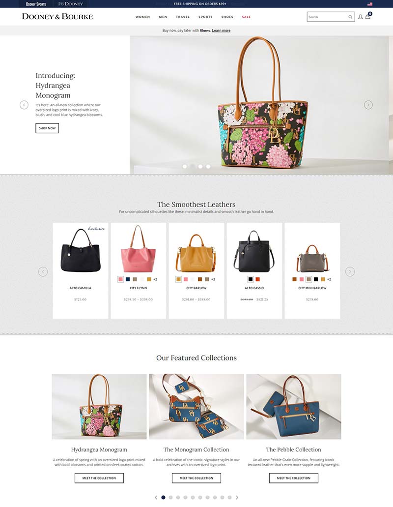 Dooney & Bourke 美国时尚配饰品牌购物网站