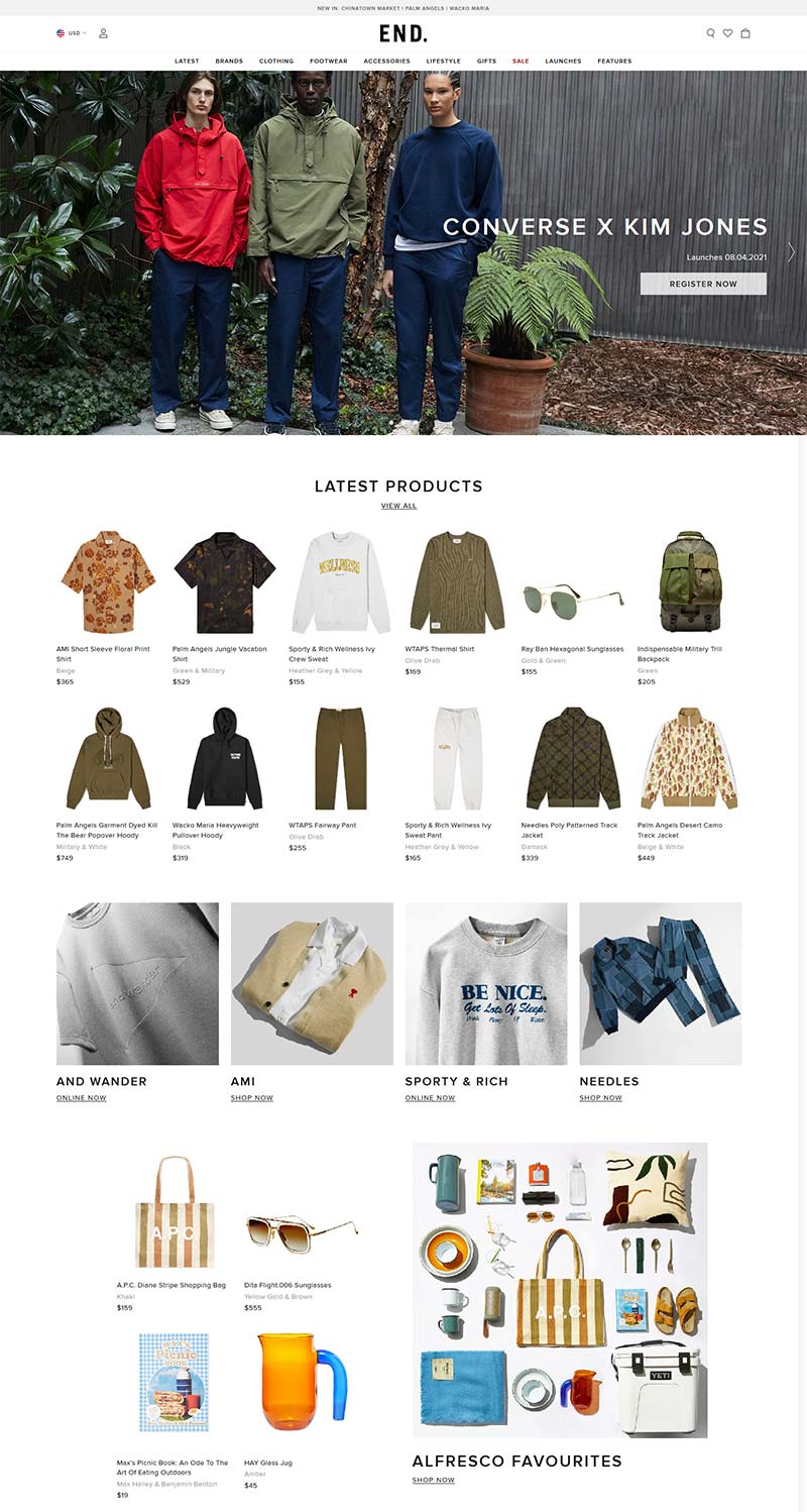 End Clothing US 英国潮牌服饰美国官网