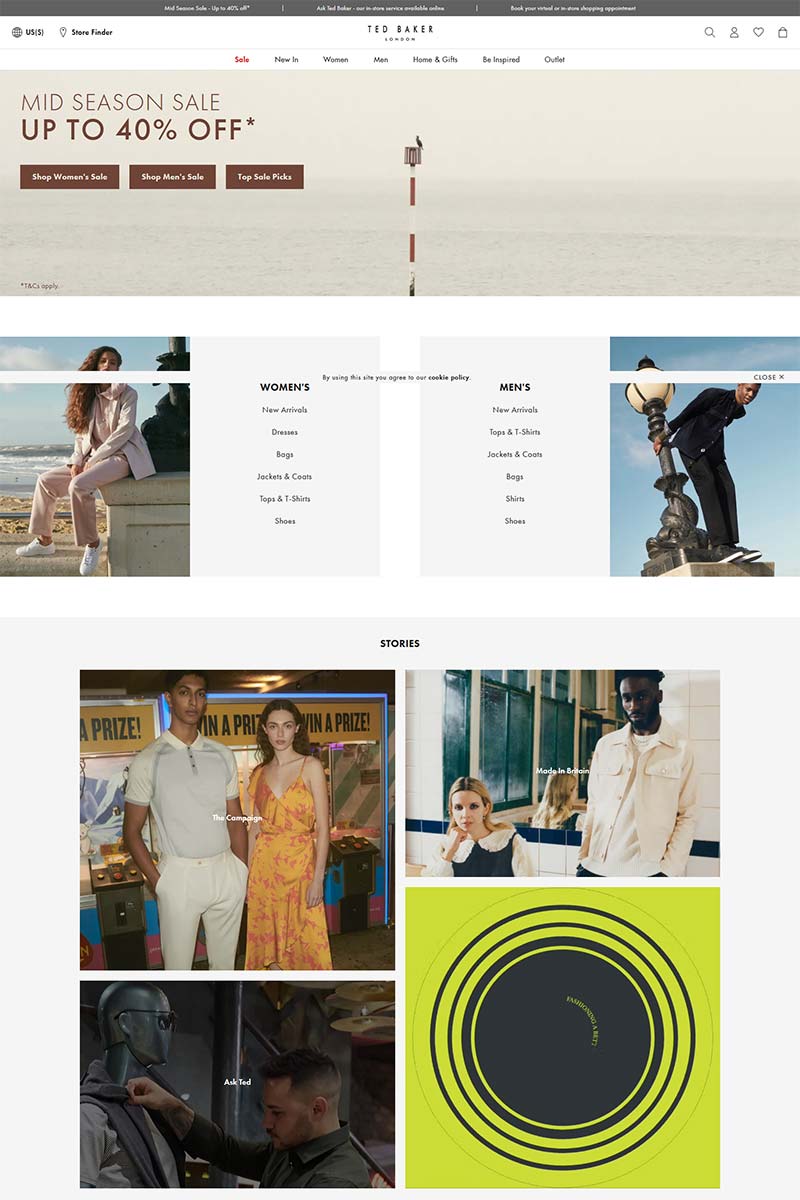 Ted Baker US 英国衬衫品牌美国官网