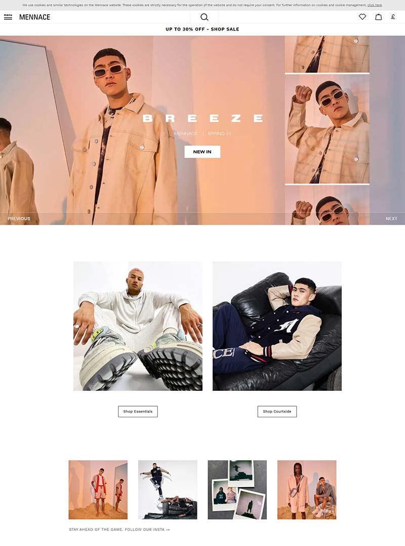 Mennace 英国时尚男装品牌购物网站