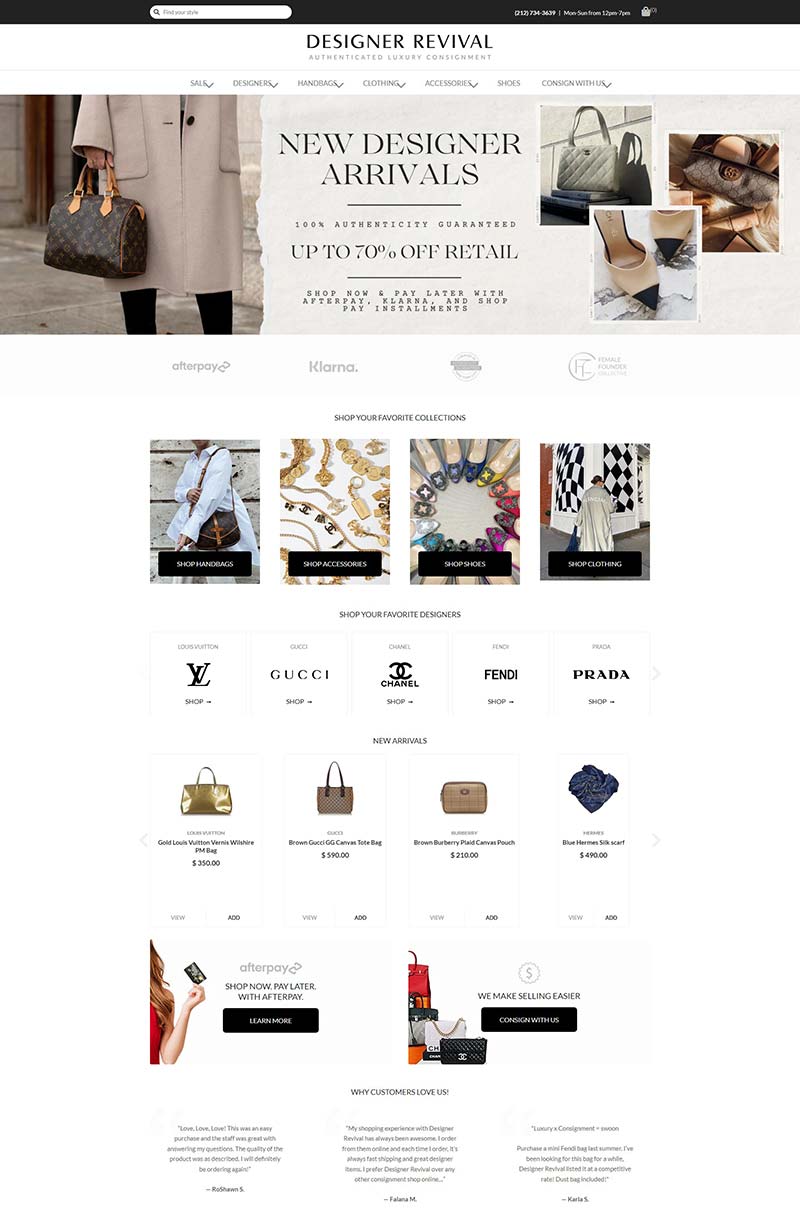Designer Revival 美国二手奢华时尚品牌购物网站