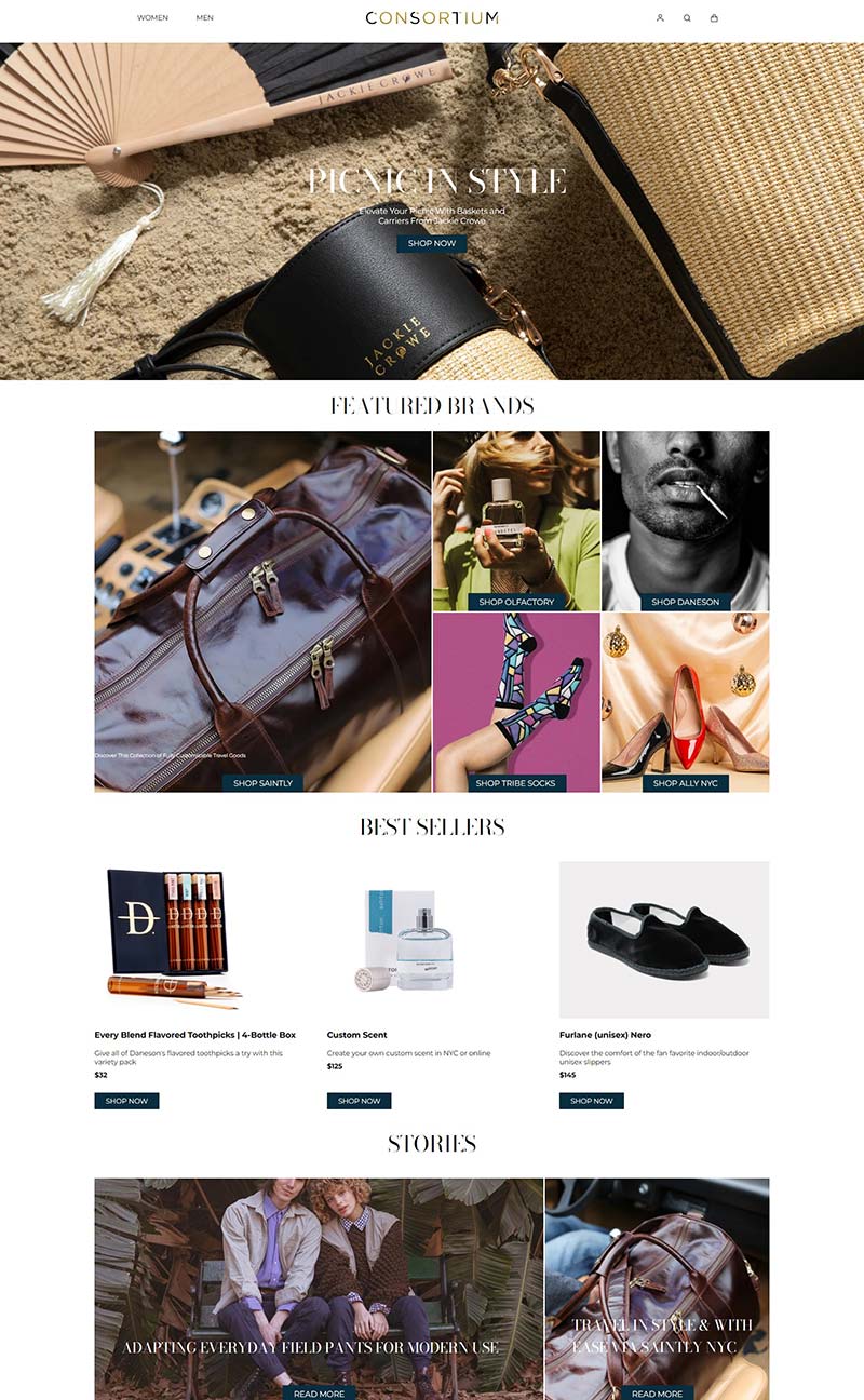ShopConsortium 美国时尚定制品牌购物网站