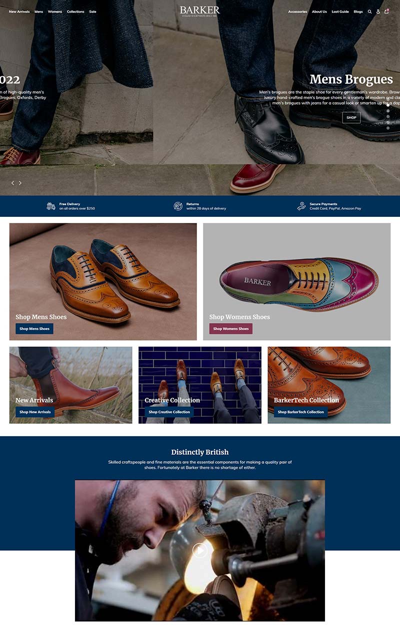 Barker Shoes 英国手工鞋履品牌购物网站