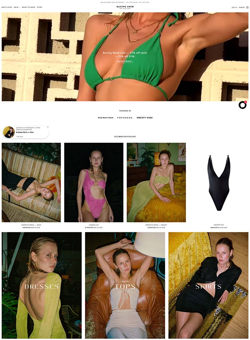 Quatre Swim 加拿大泳装成衣品牌购物网站