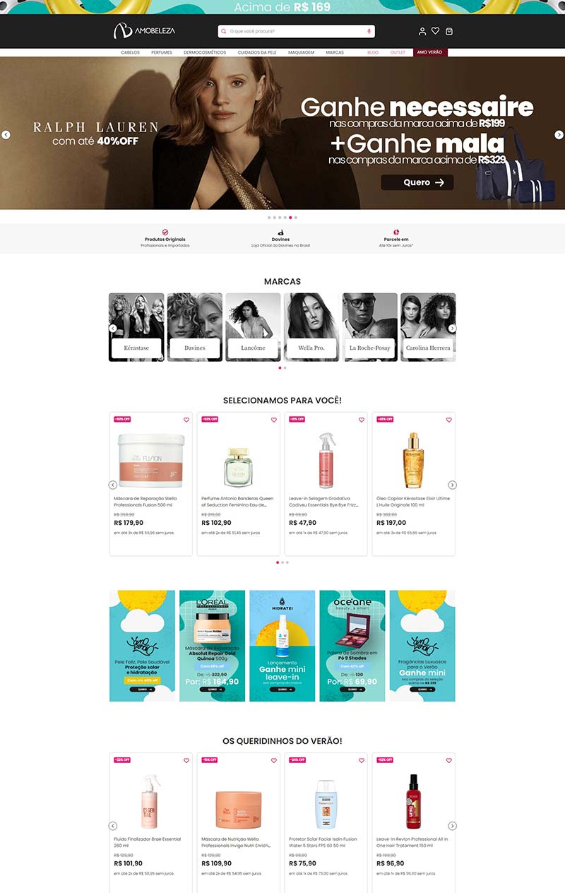 Amobeleza 巴西品牌护肤品购物网站