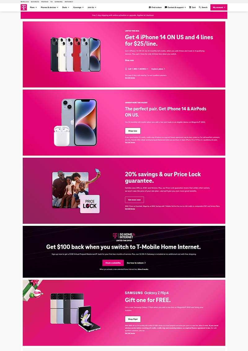 T-Mobile US 德国移动电信服务订阅美国官网