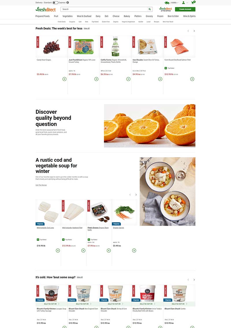 FreshDirect 美国新鲜农产品订购网站