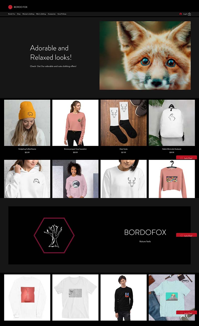 Bordo Fox 美国极简主义服装购物网站