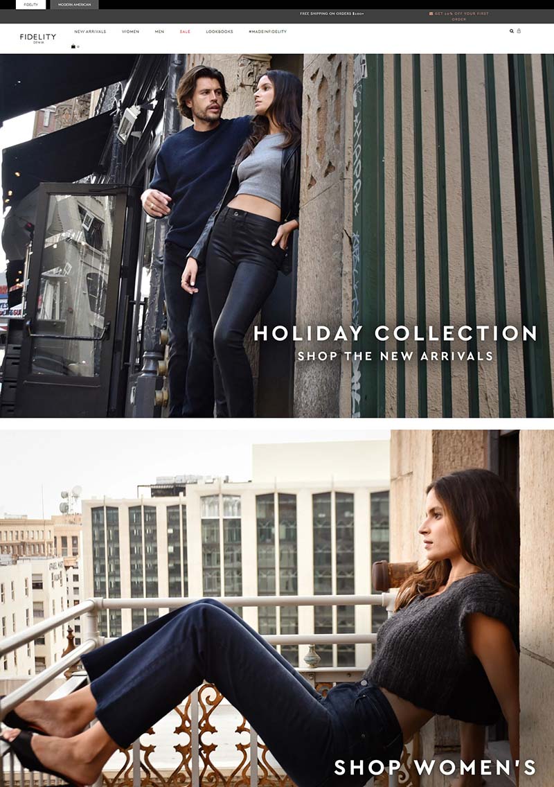 Fidelity Denim 美国牛仔裤品牌购物网站