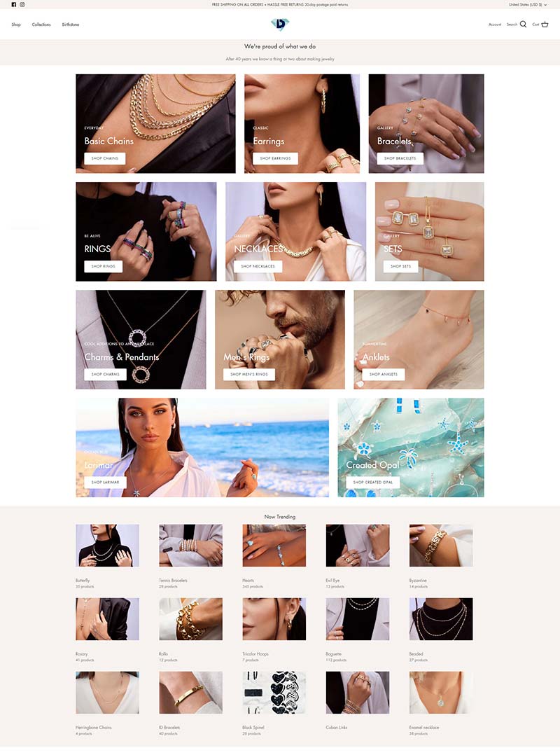 Decadence Jewelry 美国时尚珠宝饰品购物网站