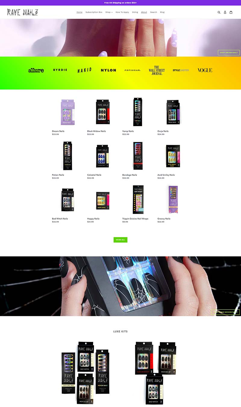 Rave Nailz 美国美甲印花产品购物网站