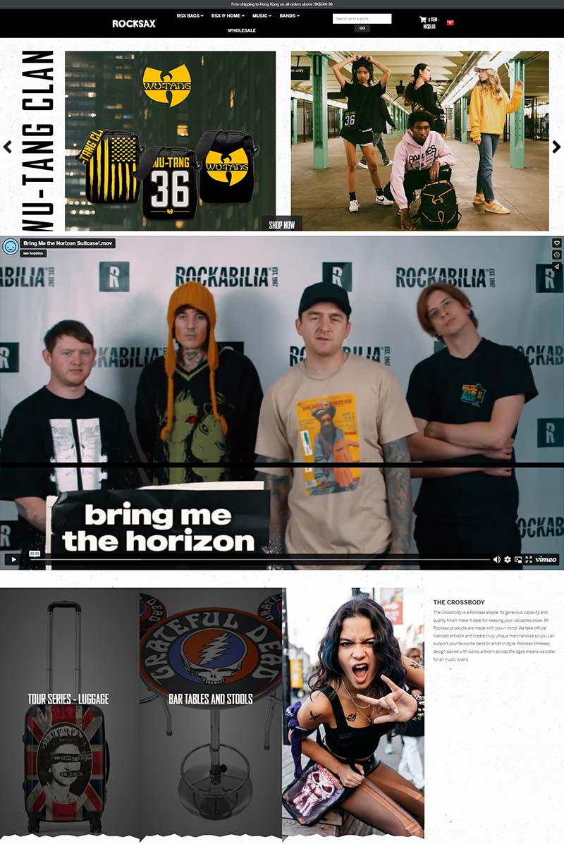 Rocksax 英国时尚音乐周边产品购物网站