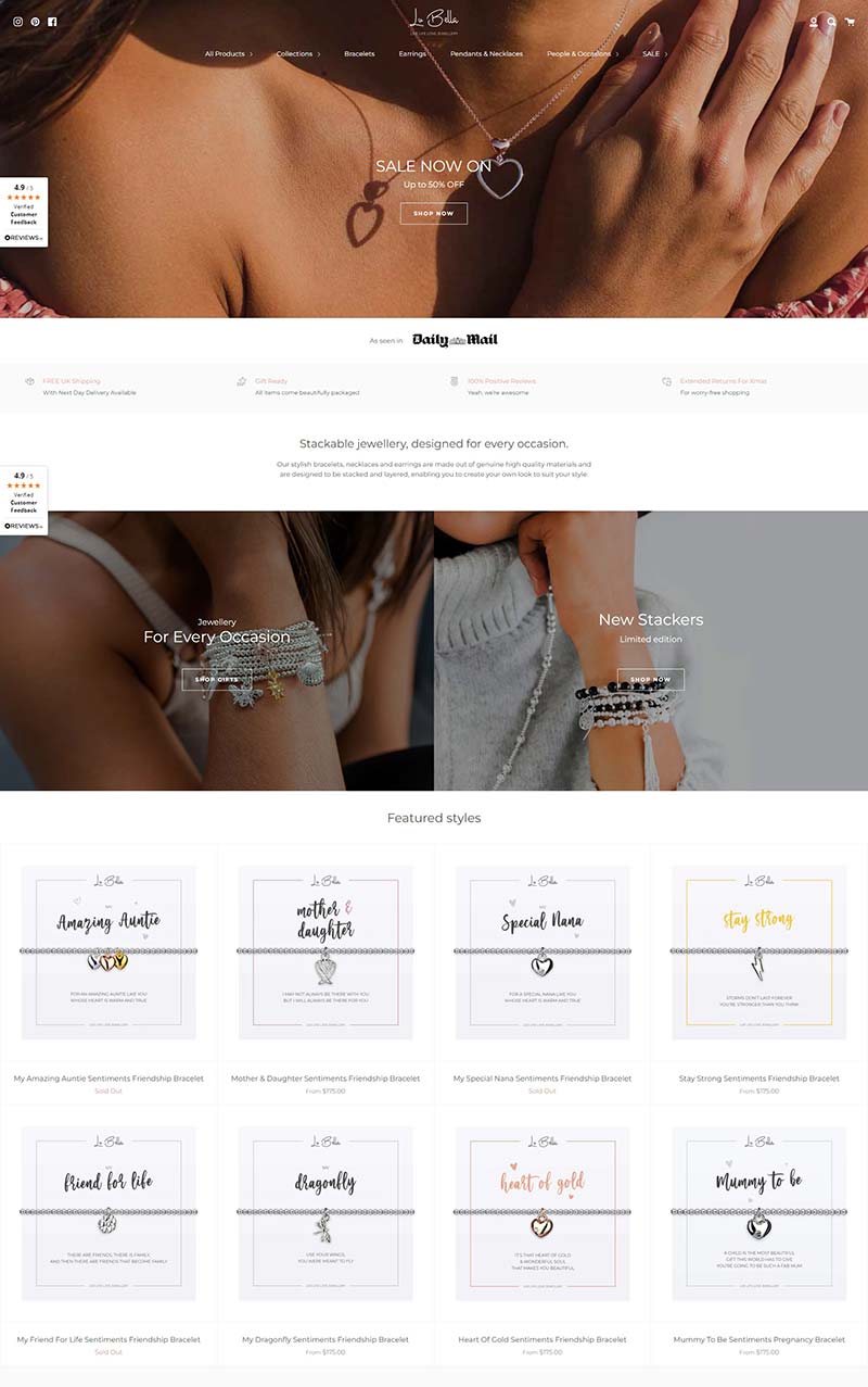 Lu Bella Jewellery 英国奢华手链饰品购物网站