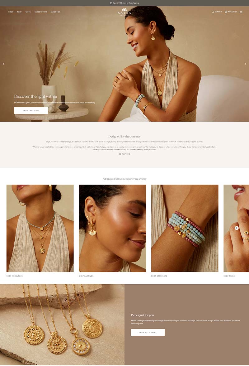 Satya Jewelry 美国治愈珠宝饰品购物网站