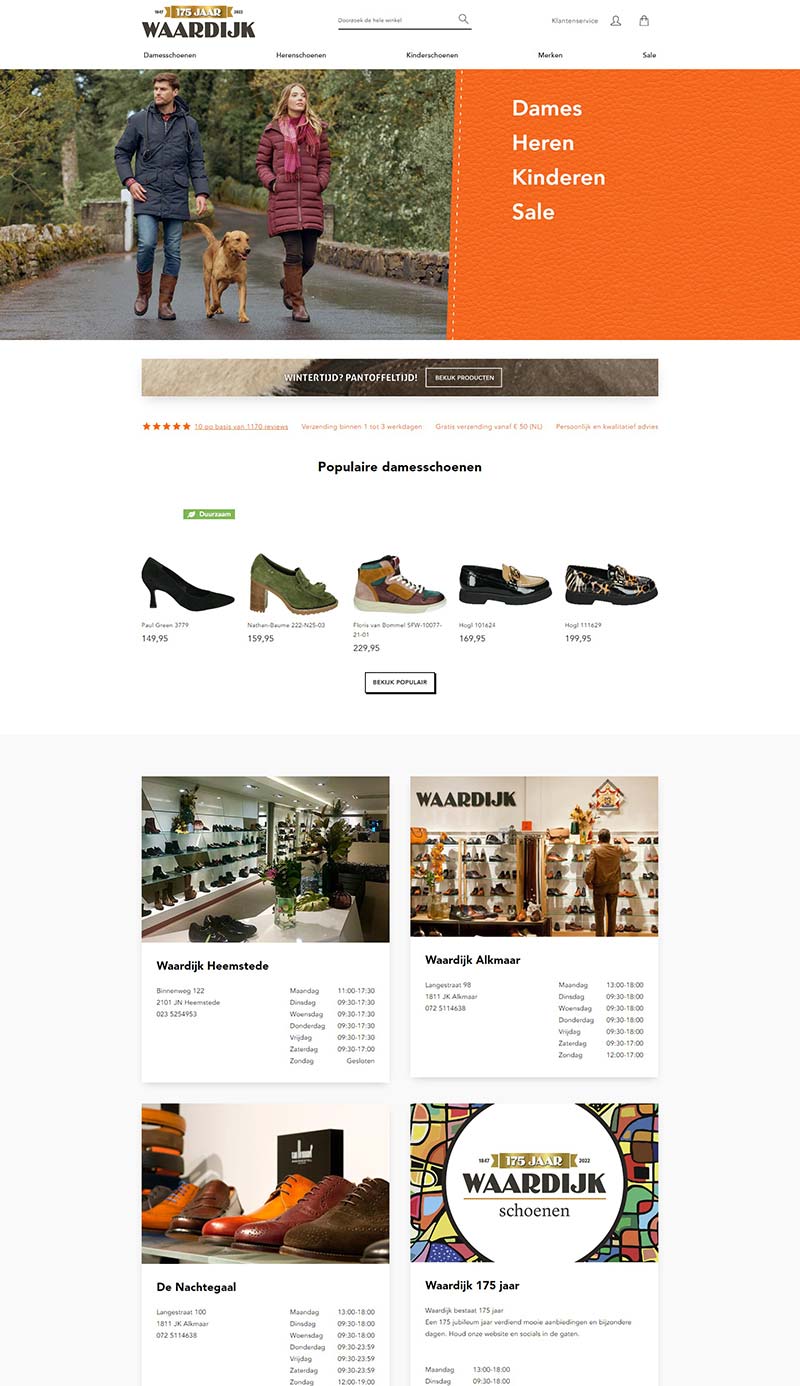Waardijk Shoes 荷兰男女时尚鞋履购物网站