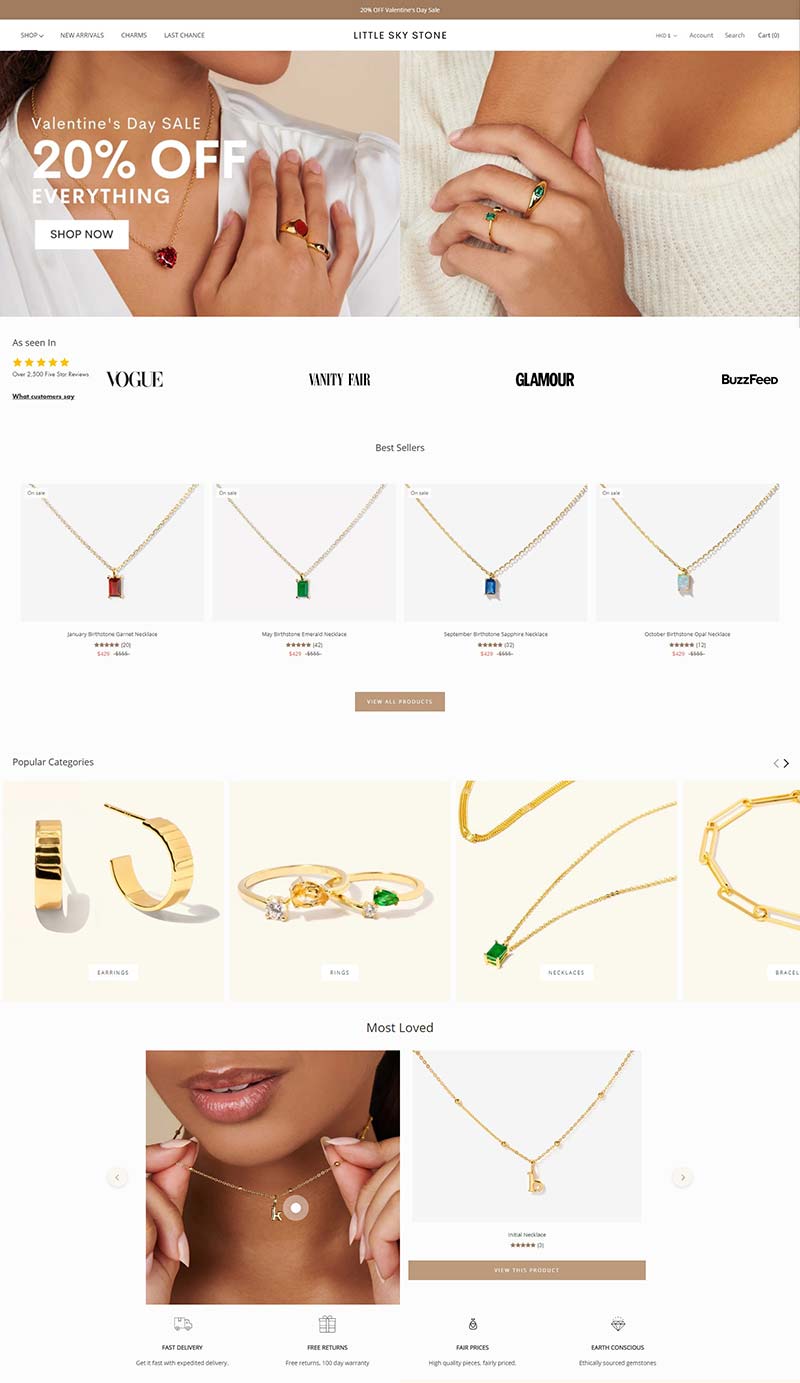 Little Sky Stone 美国时尚宝石饰品购物网站