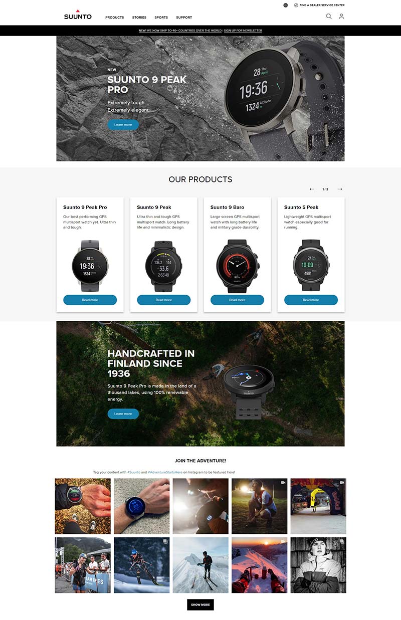 Suunto 芬兰运动腕表品牌购物网站