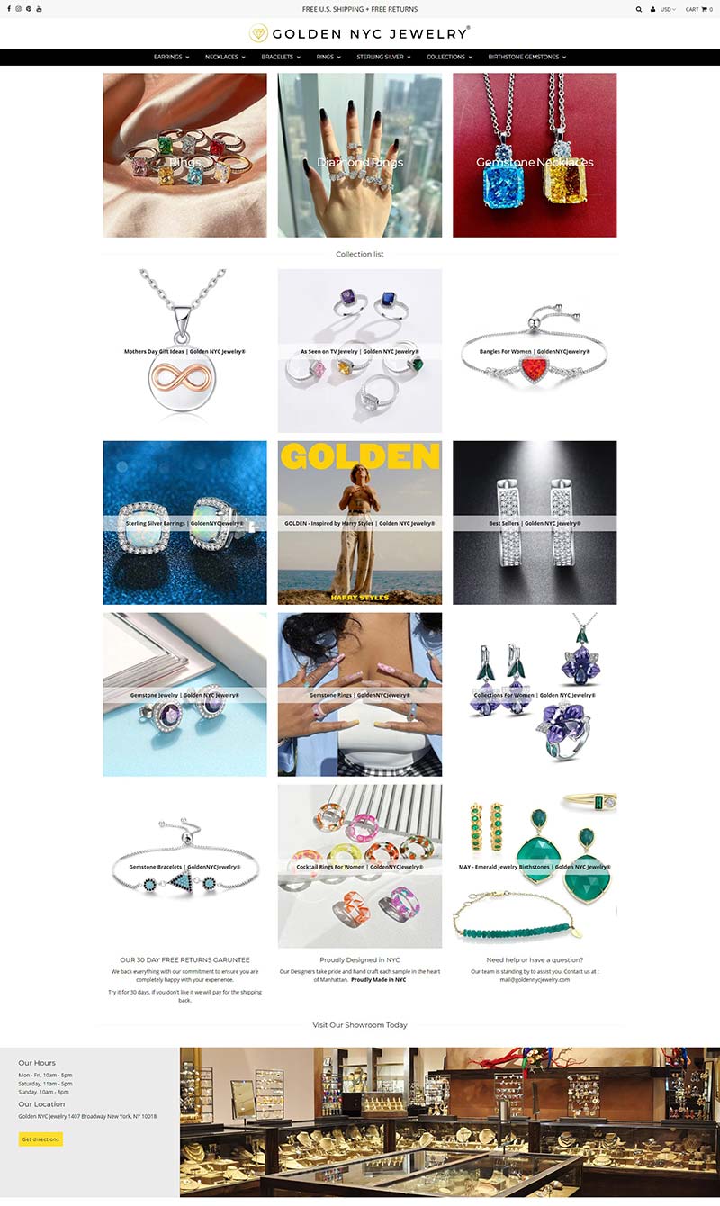 Golden NYC Jewelry 美国珠宝配饰在线购物网站