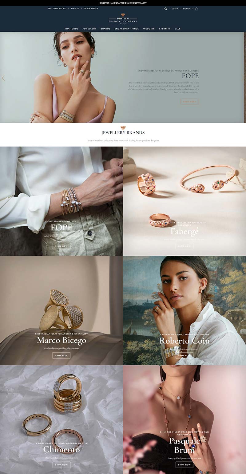 British Diamond Company 英国钻石珠宝品牌购物网站