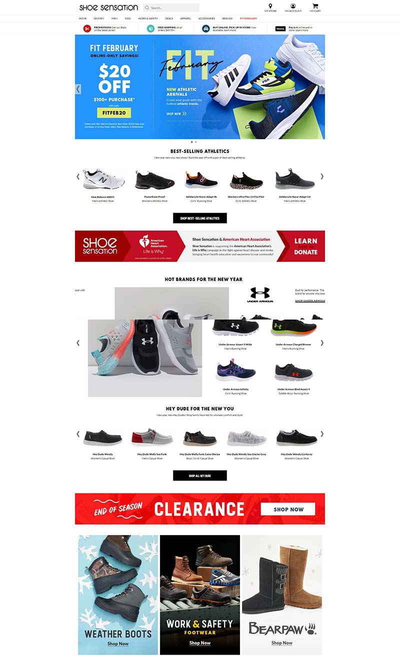 Shoe Sensation 美国品牌时尚鞋履专营网站