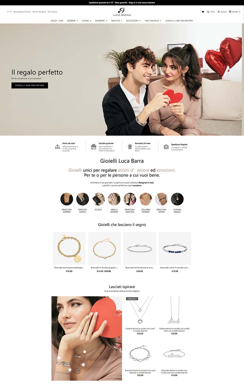 Luca Barra 意大利时尚珠宝饰品购物网站