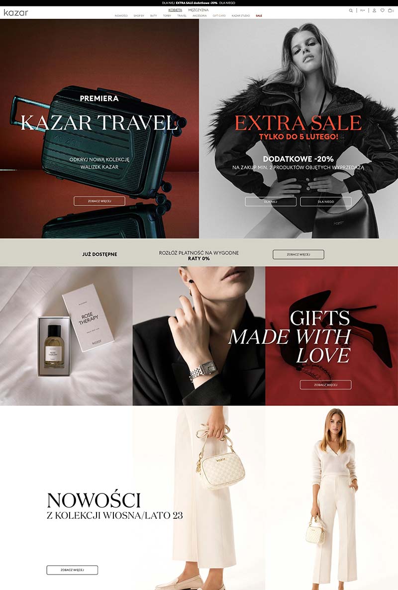 Kazar 波兰时尚包袋皮具配饰购物网站