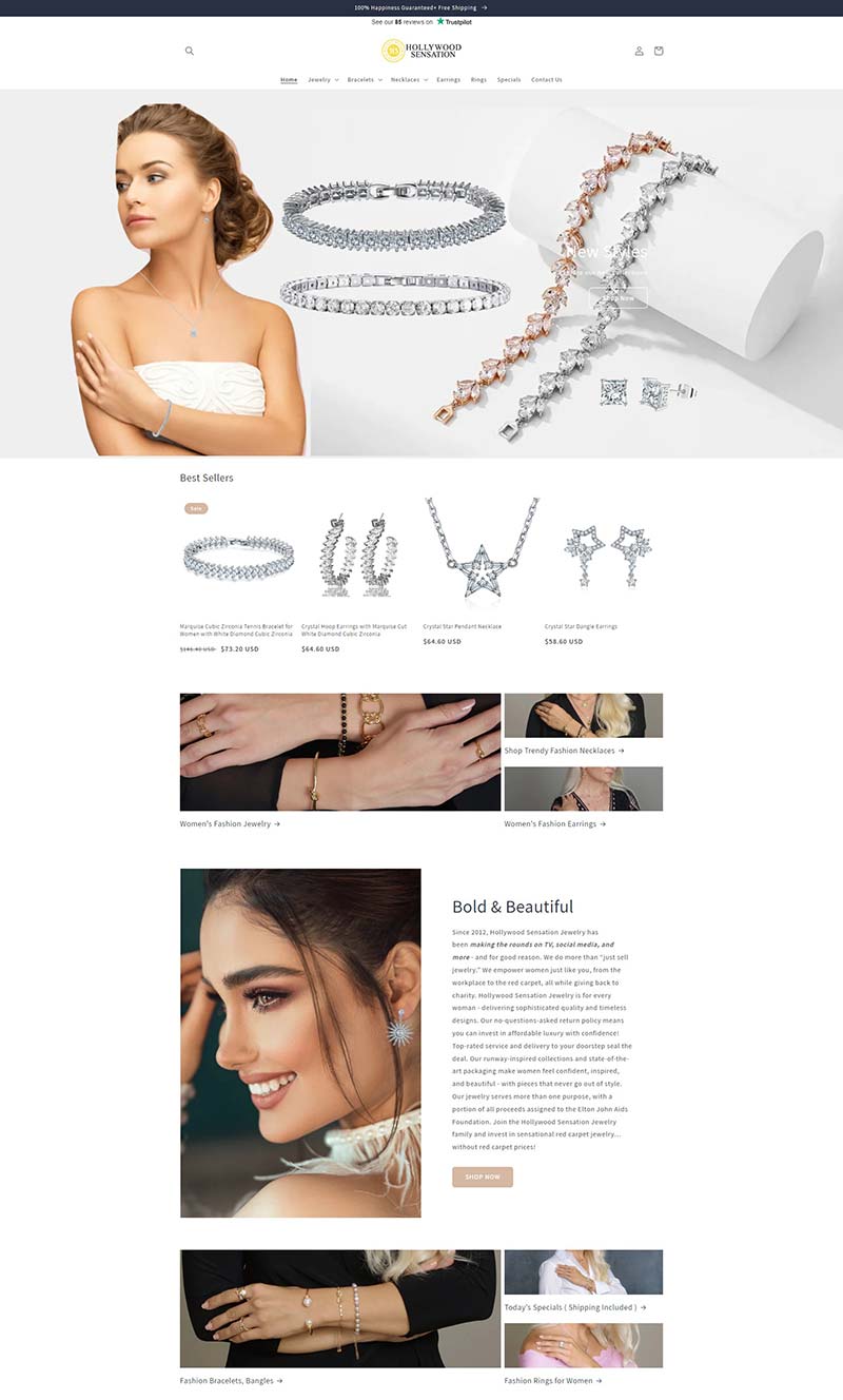 Hollywood Sensation Jewelry 美国奢华珠宝配饰购物网站