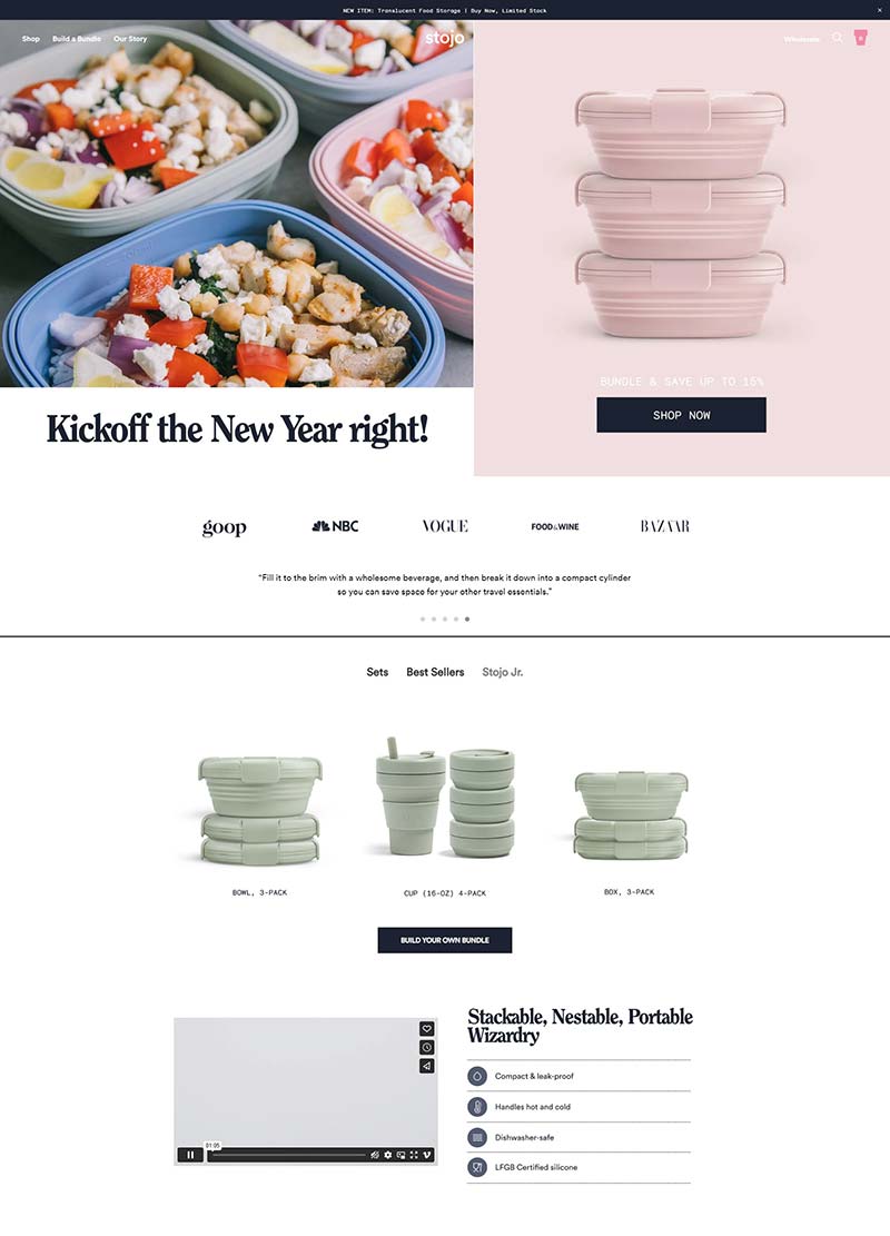 Stojo 美国可折叠防漏咖啡杯购物网站