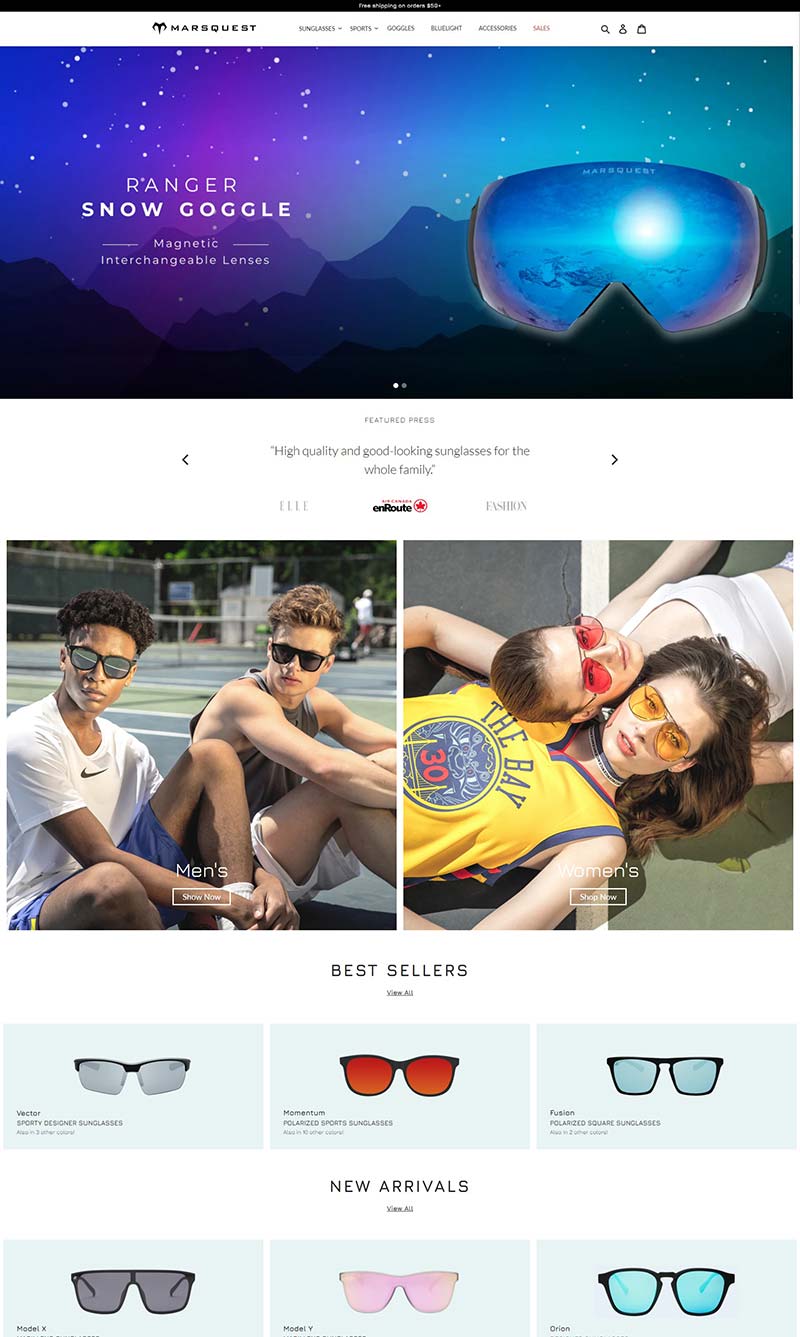 MARSQUEST 加拿大防蓝光太阳镜购物网站