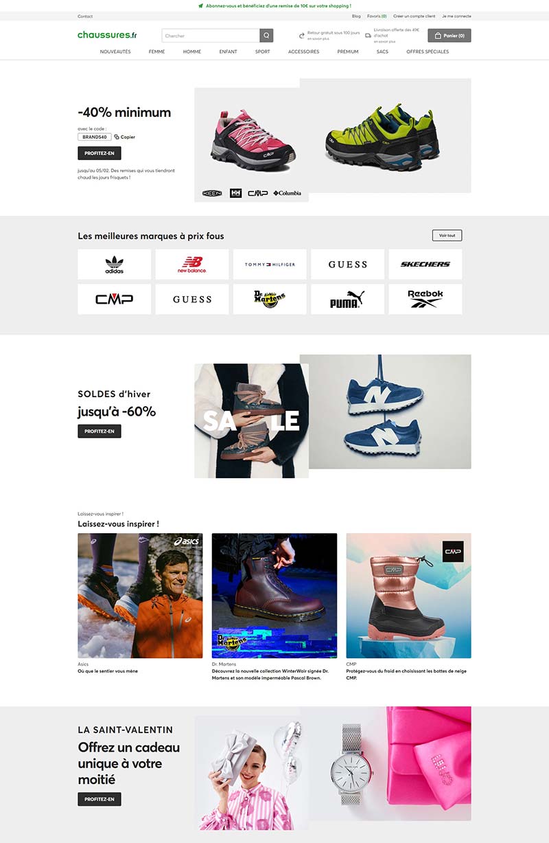 Chaussures.fr 法国品牌时尚鞋履购物网站