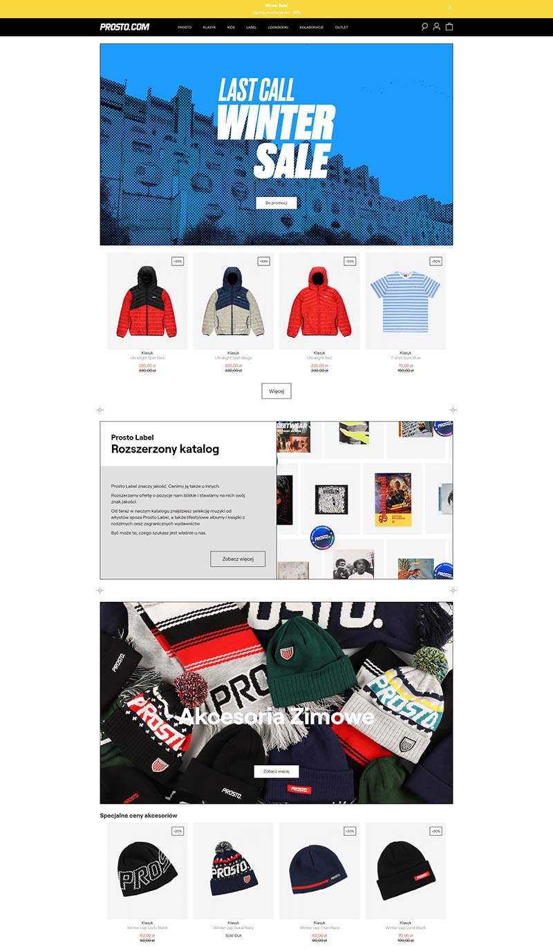 Prosto Wear 波兰都市服装品牌购物网站