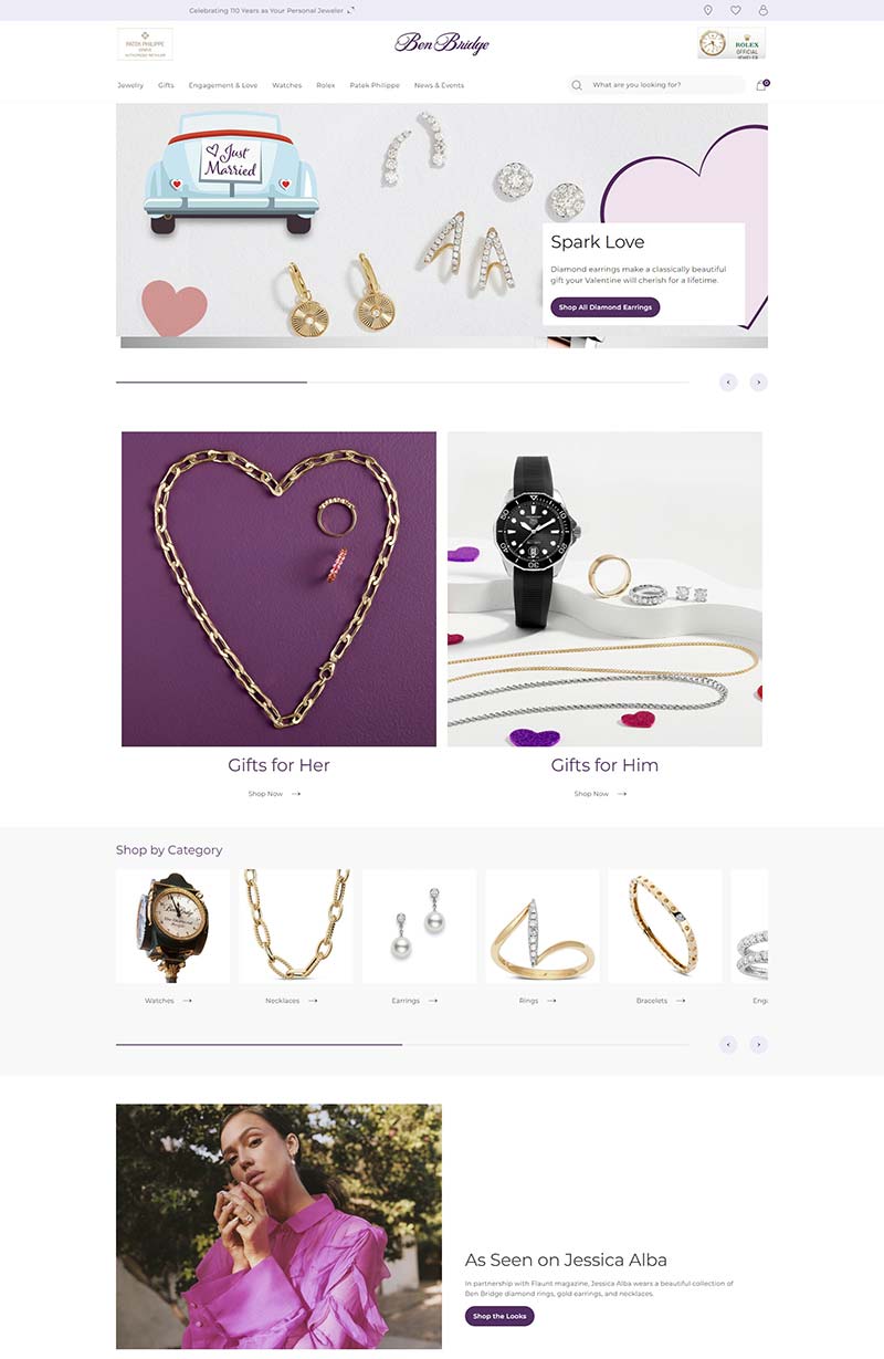 Ben Bridge Jeweller 美国百年珠宝品牌购物网站