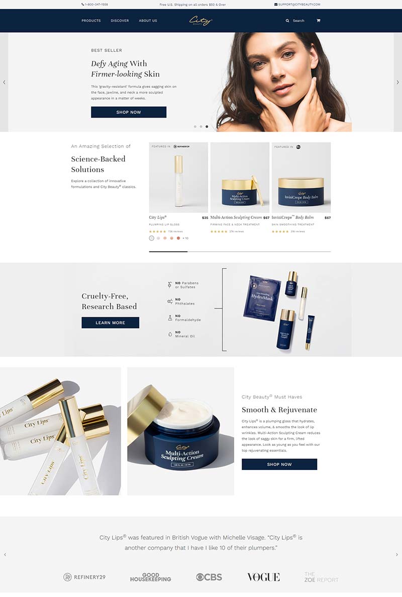 City Beauty 美国清洁美容品牌购物网站
