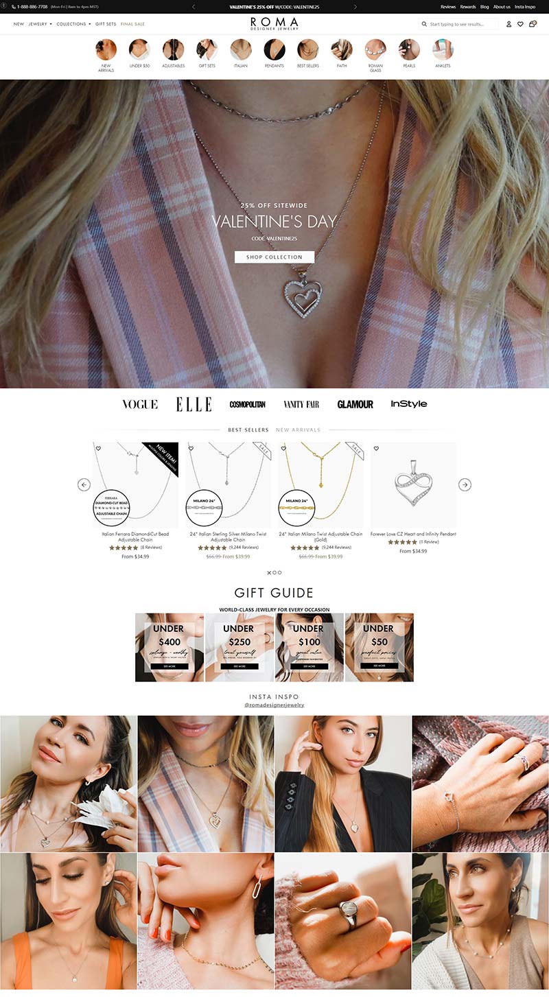 Roma Designer Jewelry 美国设计师珠宝品牌购物网站
