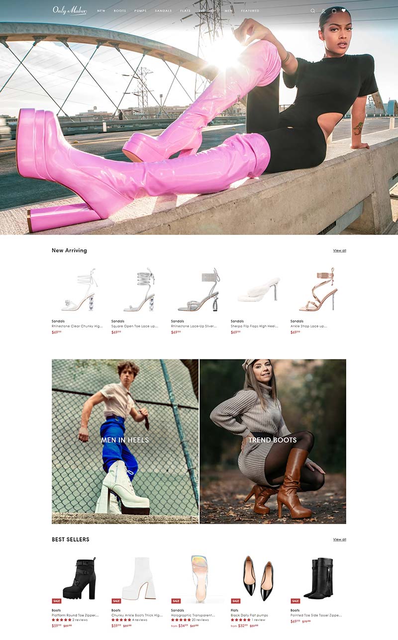 Onlymaker 中国时尚女鞋品牌跨境购物网站
