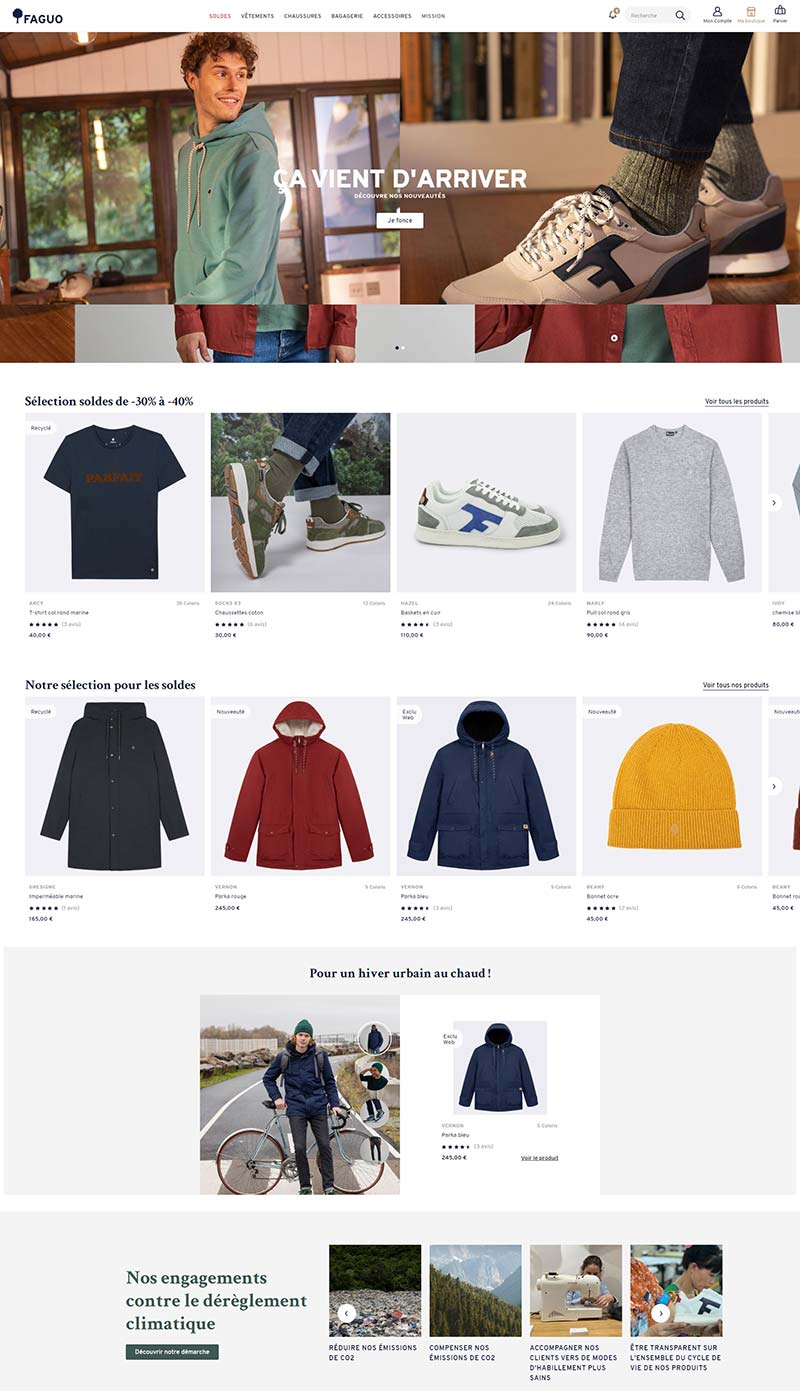FAGUO Store 法国时尚环保服饰购物网站